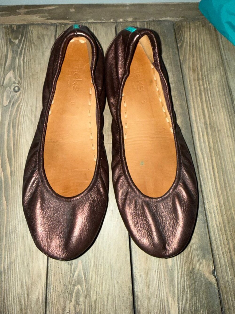 Tieks by Gavrieli Raspberry Truffle Leather Ballet Flats Size 9